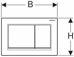 Clapeta de actionare Geberit Omega30 crom lucios