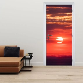 Fototapet pentru ușă - Soare colorat (95x205cm)