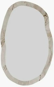 Oglinda perete LOSSA, bej cu efect de marmura, 52x86 cm