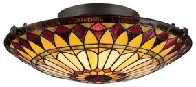 Elstead QZ-WEST-END-F - Plafonieră Tiffany WEST, 2 x E27, 75W, 230V