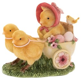 Figurina Chicks in cart 12 cm x 8 cm x 10 cm