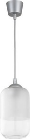 Brilagi - Lustră LED suspendată pe cablu RETRO GLASS 1xE27/60W/230V Ø 14 cm argintiu/alb