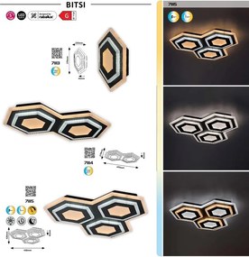 Plafoniera LED CCT cu telecomanda Bitsi