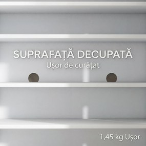 HOMCOM Dulap Îngust pentru Pantofi, Dulap Subțire pentru Depozitarea Pantofilor cu Rafturi Reglabile, 95x72x31.5 cm, Alb | Aosom Romania