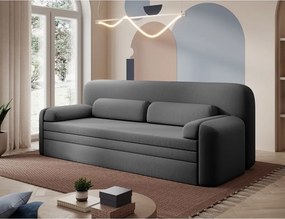 Canapea taupe extensibilă/cu spațiu de depozitare cu tapițerie din catifea 236 cm Elioss – ELTAP