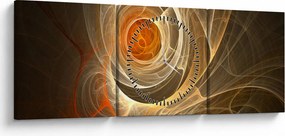 Tablou cu abstracție (cu ceas) (90x30 cm)
