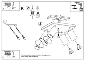 Spot RING 4xGU10/40W/230V