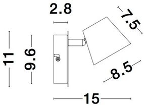 Aplica cu spot LED BIAGIO alb NVL-9155361