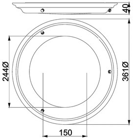 Elstead WELLAND-F-PB - Plafonieră LED WELLAND LED/25W/230V 3000K, finisaj auriu