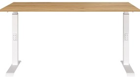 Birou cu blat cu aspect de lemn de stejar cu înălțime ajustabilă 80x140 cm Downey – Germania