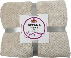 Pătură cu două feţe, bej-gri, 150x200, DEFANA TYP 2