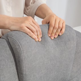 HOMCOM Scaun de Birou Masaj Vibrant și Încălzitor cu Suport pentru Picioare, Scaun Reclinabil 135° de Birou în Velluto cu Brațe și Înălțime Reglabilă pentru Studiu, Gri | Aosom Romania