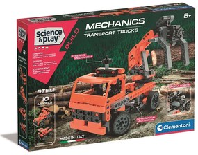 Vehicul Mechanics Set de construcție 10 în 1 Camion Clementoni