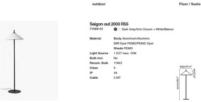 Lampa de podea iluminat exterior decorativ SAIGON 200/R55 gri/alb opal