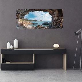 Tablou - Peșteră lângă mare (120x50 cm)
