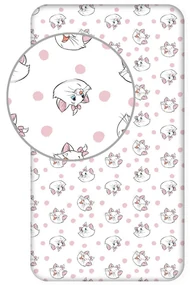 Disney Marie Gentle cearșaf cu elastic 90x200 cm