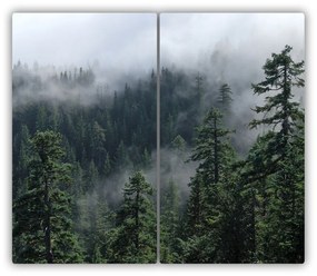 Tocator din sticla pădure de ceață