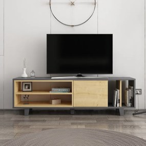 Comoda TV Rosmar - Antracit, Oak