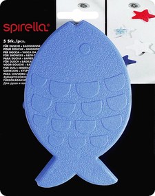 Covorașe antiderapante pentru copii pentru cadă 5 buc. 16x10,5 cm Globefish – Spirella
