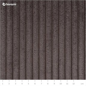 Canapea taupe extensibilă cu tapițerie din catifea reiată 245 cm Nihad – Bobochic Paris