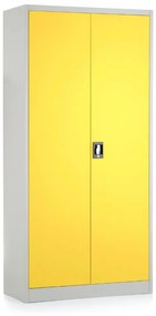 Dulap metalic, 90 x 45 x 185 cm, încuietoare cu cilindru, galben - ral 1023