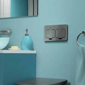 Priză dublă încastrabilă de podea de exterior Brilagi IP55 crom mat dreptunghiular