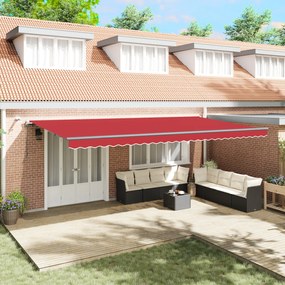 vidaXL Cortina Retractabilă with Roșu 600 × 300 cm țesătură