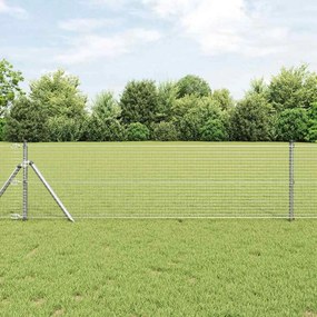 vidaXL Panou de Gardă Geometric Argintiu 0.4 x 10 m Oțel Galvanizat