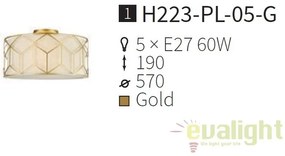 Lustra aplicata clasica diam.57cm Messina MYH223-PL-05-G