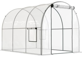 Outsunny Sera 3 x 2 x 2m cu Usa Rulanta si Fereastra, Transparent | Aosom Romania