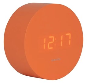 Karlsson 5981OR ceas LED de design cu alarmă portocaliu, diametru 9 cm