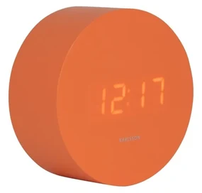 Karlsson 5981OR ceas LED de design cu alarmă portocaliu, diametru 9 cm