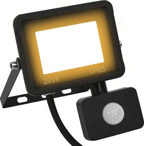 vidaXL Proiector LED cu senzor, 20 W, alb cald