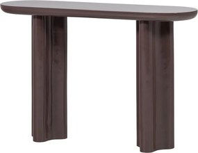 Masă consolă maro închis cu aspect lucios 35x120 cm Evara – WOOOD