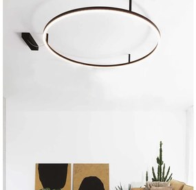 Ideal Lux - Plafonieră LED ORACLE SLIM, 29 W, 230 V, 2700 K, Ø 50 cm, negru