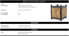 Ghiveci, vas decorativ din iarba de mare, Aruba