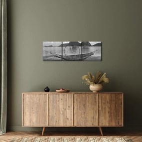 Tablou - Hamac pe plajă (cu ceas) (90x30 cm)