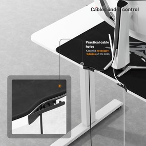 Birou reglabil pe înălțime Diablo X-Tensio 1100 alb