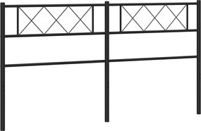 vidaXL Tăblie de pat de schimb metalică, negru, 200 cm