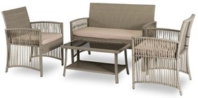 JAKS Mobilier Rattan bej închis Filadelfia