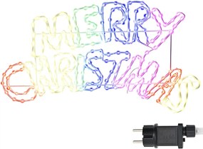 vidaXL Semn de Crăciun cu 240 LED Multicolour 99,5 x 54 cm PVC