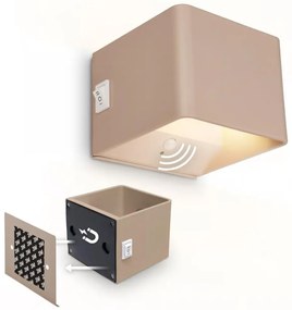 Briloner 3879011 - Lampă de perete LED reîncărcabilă cu senzor BORRA LED/1,5W/5V 3600 mAh bej