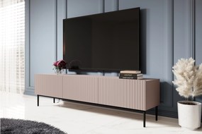 Comodă TV Nicole 200 cm - MDF roz antic / picioare negre