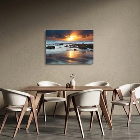 Tablou pe sticlă - Marea scăldată de soare (70x50 cm)
