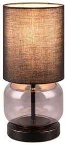 Veioză neagră/mov cu abajur textil (înălțime 28,5 cm) Elio – Trio