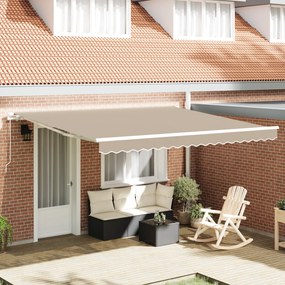 vidaXL Marchiză Manuală Retractabilă Bej 3x2.5m