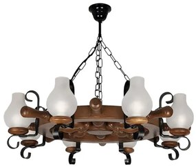 Lustră pe lanț Brilagi TIMONA 8xE14/40W/230V fag/nuc
