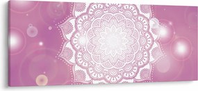 Tablou - Mandala pe fundal roz (120x50 cm)