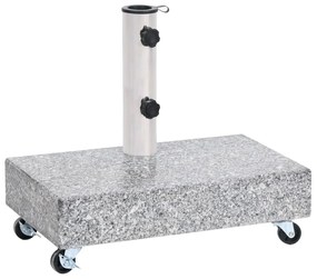 vidaXL Bază pentru umbrelă, gri deschis, 45x25x8,3 cm, granit