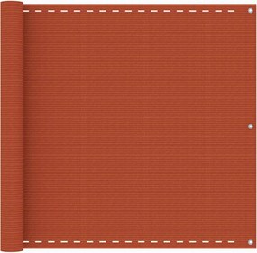 vidaXL Paravan de balcon, portocaliu, 90x400 cm, HDPE